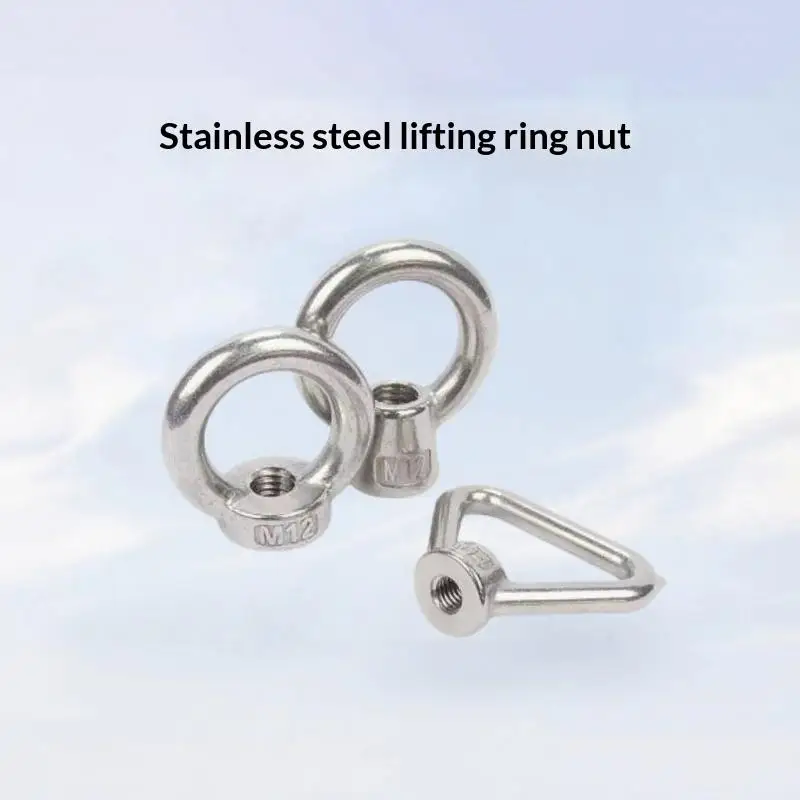 Stainless Steel Lifting Eye Nut Heavy Duty Thread Fastener Ring Nut For Machinery Rigging Engineering Installation M4 To M20