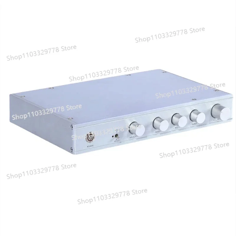 AM3 Class A Preamplifier HiFi 4 Input 1 Output Treble Bass Adjustment Home Audio Preamp