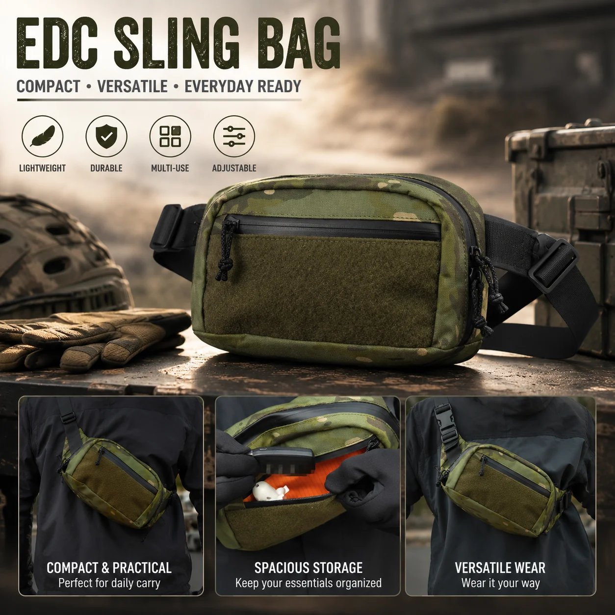 edc-tactical-sling-bag-multi-carry-crossbody-waist-chest-pack-with-layered-storage-hook-loop-panel-for-cycling-hiking-travel