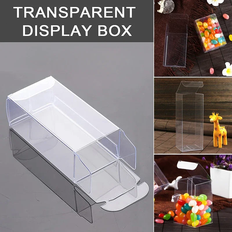 Multi-size Transparent PVC Plastic Box Candy Chocolate Cookies Toy Gift Packaging Box Jewelry Display Boxes Wedding Party Favors