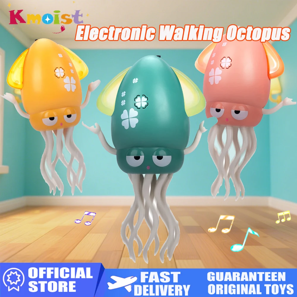 

Dacing Squid Octopus Pets with Light Music Funny Induction Lying Flat Octopus Dancer Interactive Development Time Xmas Gifts ﻿
