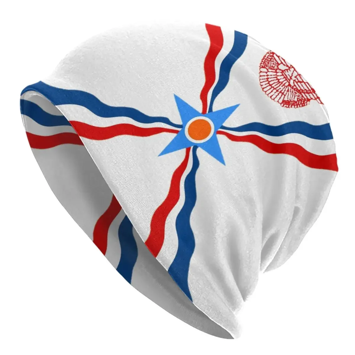 Assyrian Suryoyo Flag Beanie Cap Winter Warm Bonnet Femme Knitted Hats Fashion Outdoor Syriac Aram Skullies Beanies Caps