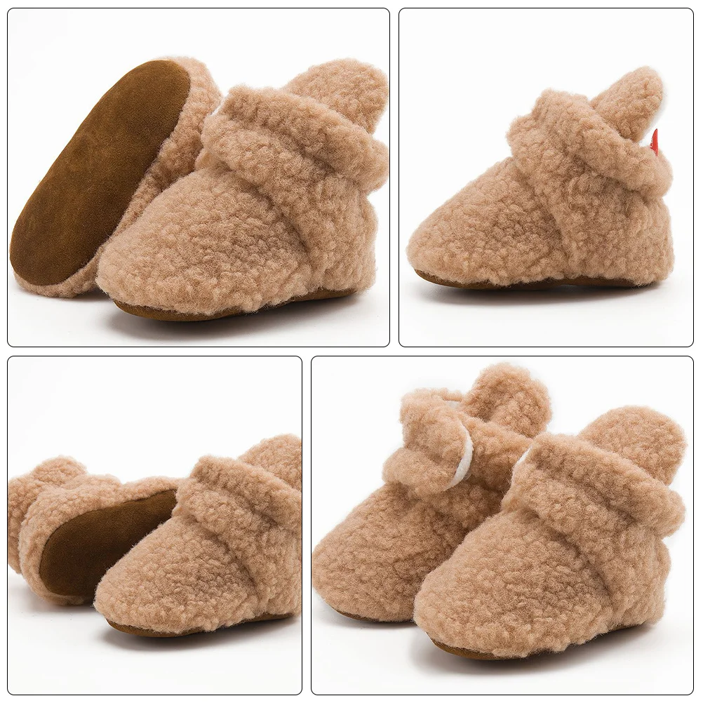 

Winter Warm Baby Booties Soft Sole Coral Infant Shoes Prewalker Toddler Anti Slip Thickened Cotton Shoes