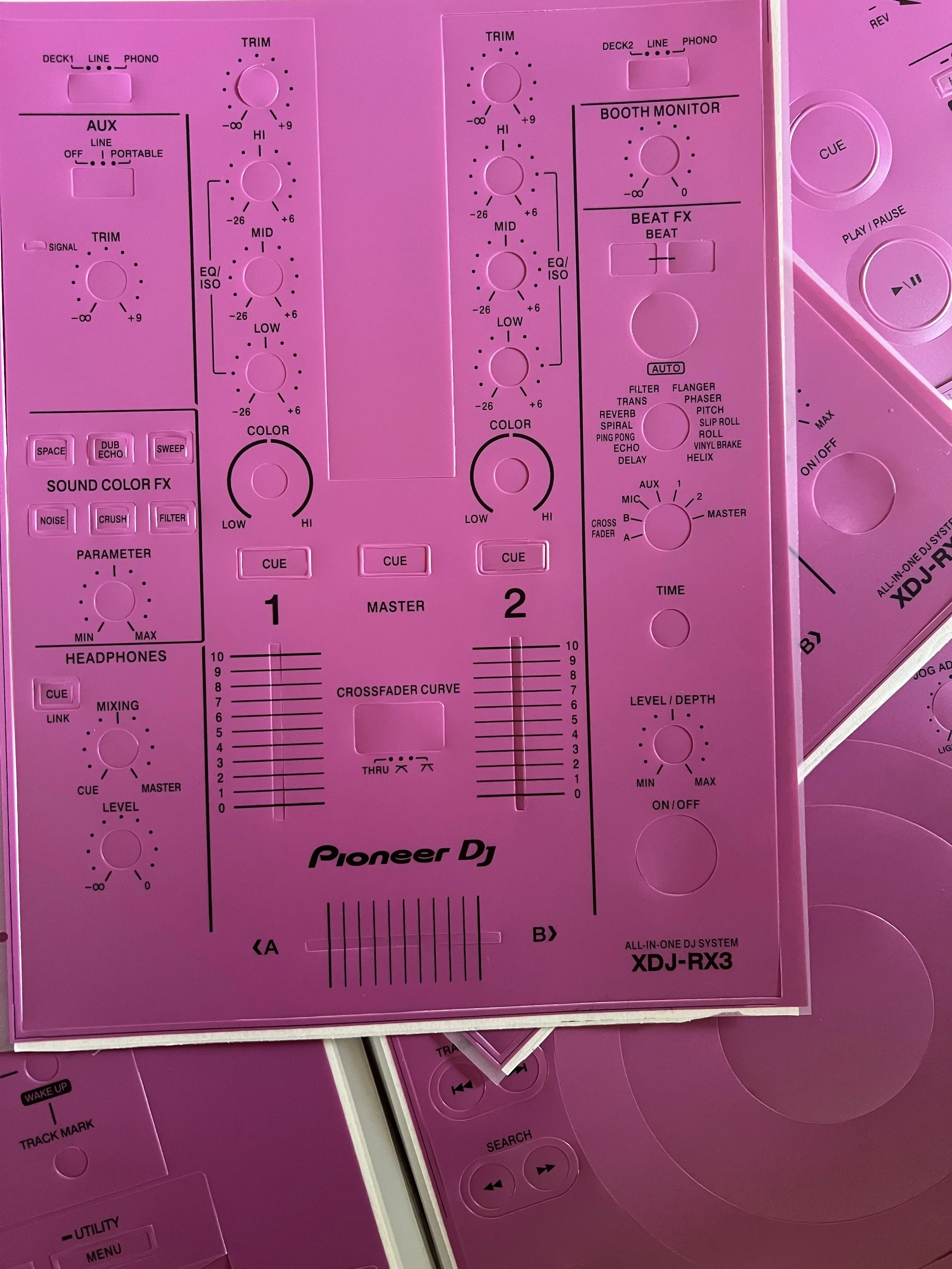 Pioneer XDJ-RX3 controller self-adhesive film (! Self adhesive film, machine not included, do not purchase without machine)