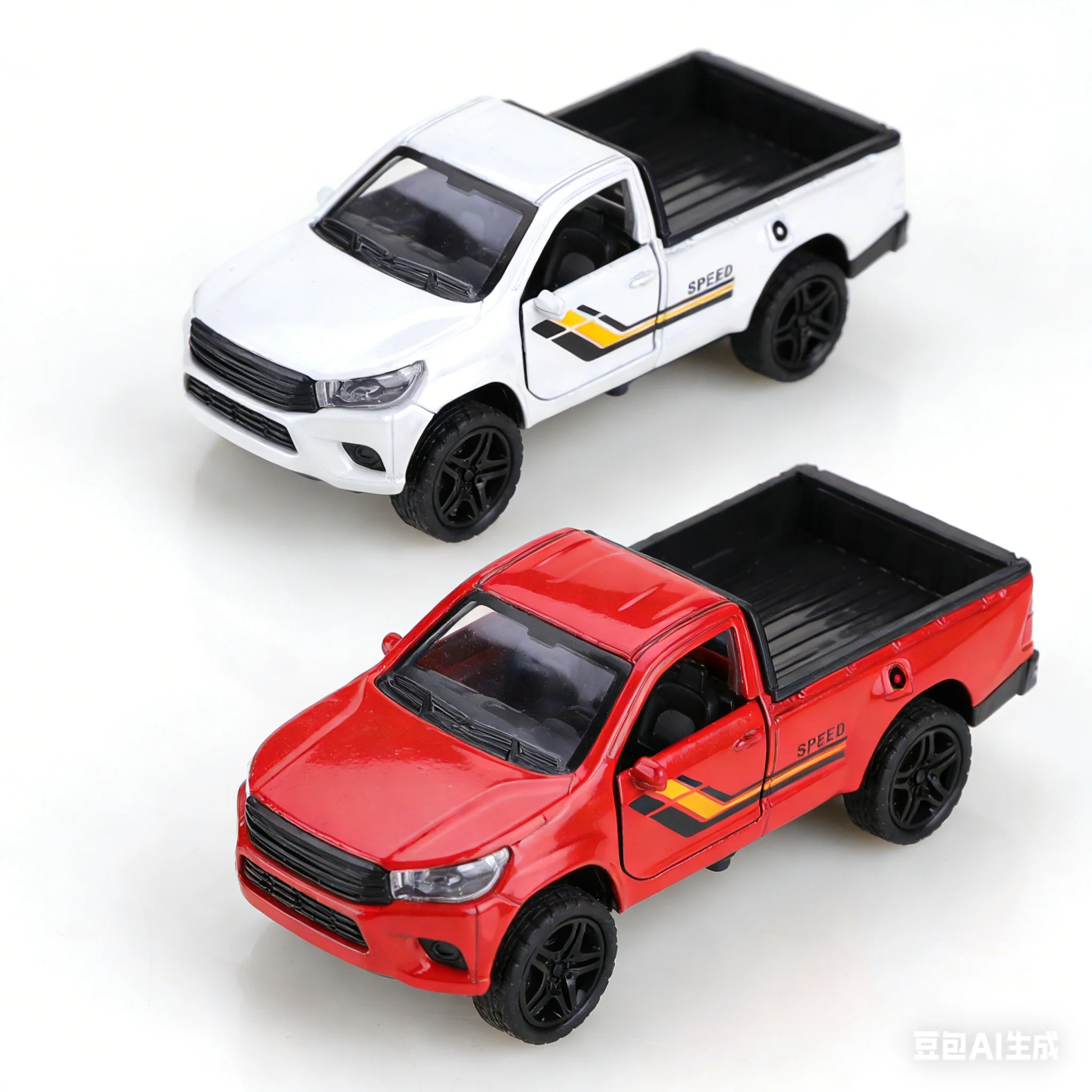 (Bagged) 1/36 Scale Replica Hella Off-Road Alloy Pickup Truck, Die-Cast Metal, Boy's Toy, Exquisite Collectible Gift.