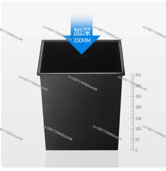 Cabinet Countertop Recessed Square Trash Can Hidden Black Stainless Steel Kitchen Sink Desktop Cover Household