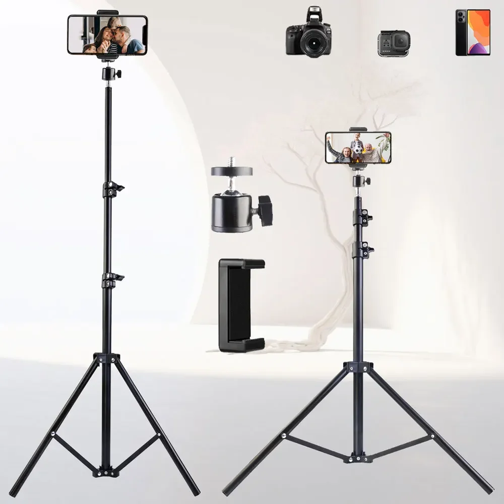 ZOMEI 190cm Tripod Phone Mobile Stand Tripod Stand Selfie Stick 1.9m Cellphone holder To Make Youtube Ringlight photography