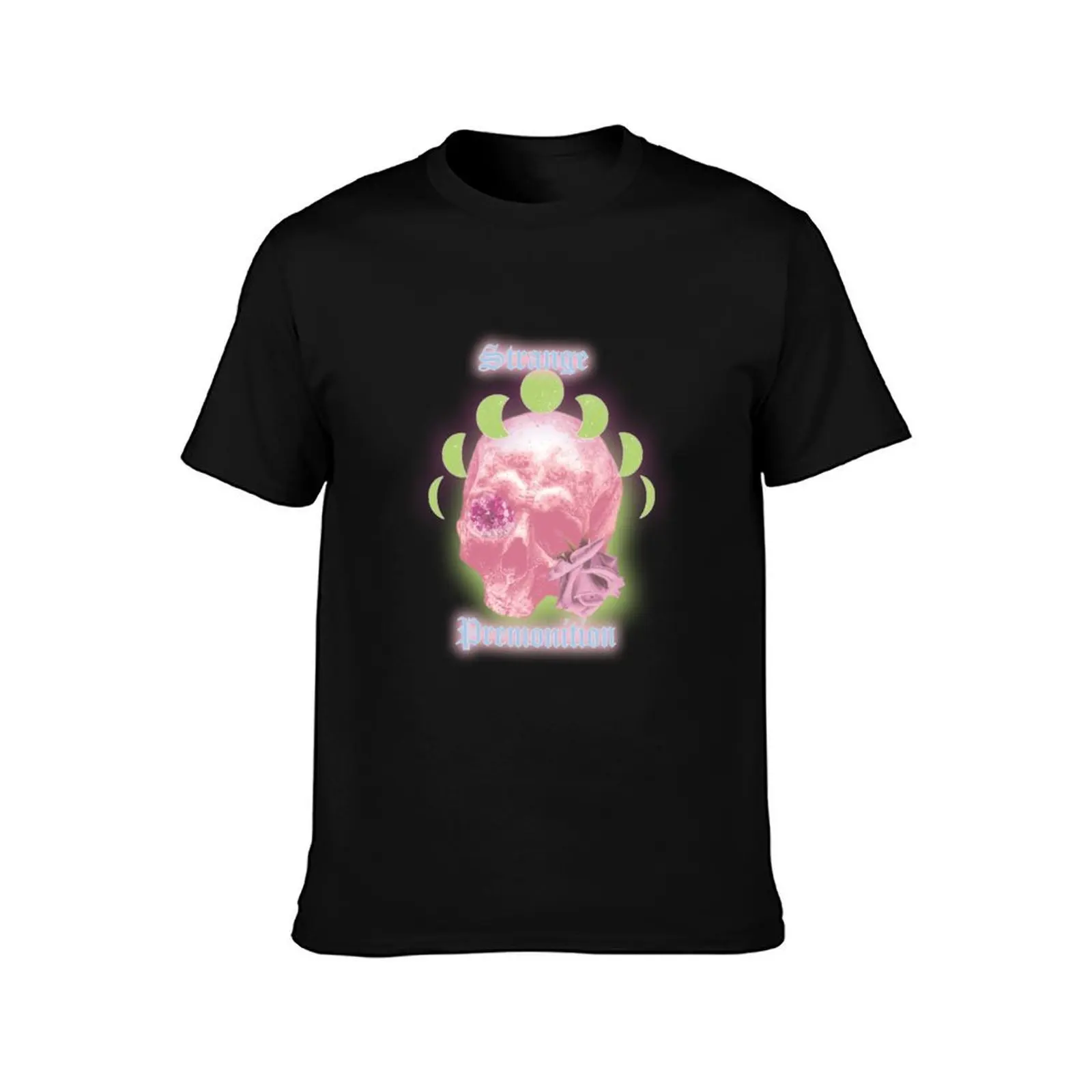 Strange Premonition T-Shirt, Summer Casual Cotton Tee, Oversized Streetwear Tops, Vintage Graphic Print, Loose Fit Short Sleeve
