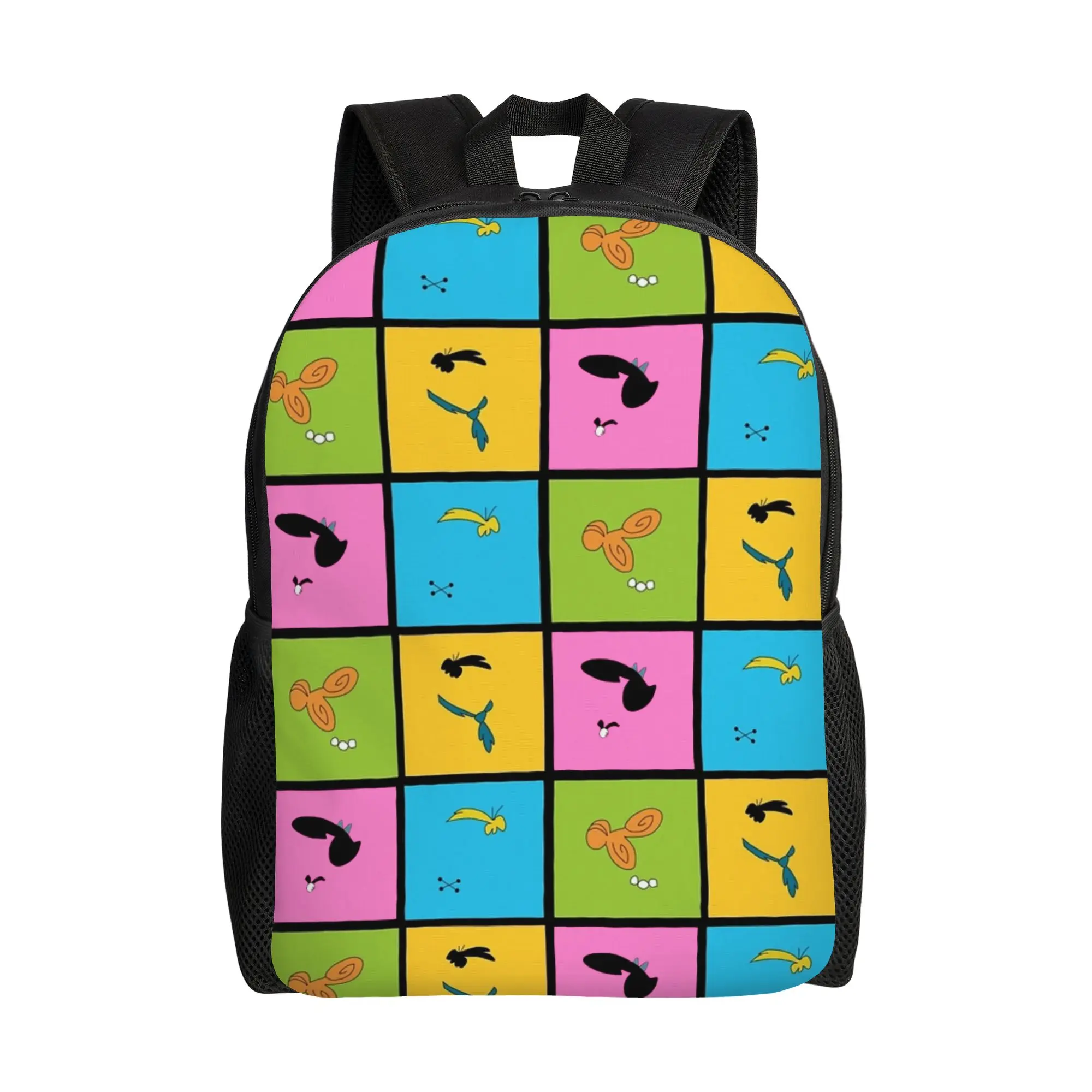 

Barney Betty Fred Fashion Backpack Sports High School Business The Flintstonesd Daypack for Men Women Laptop Shoulder Bag