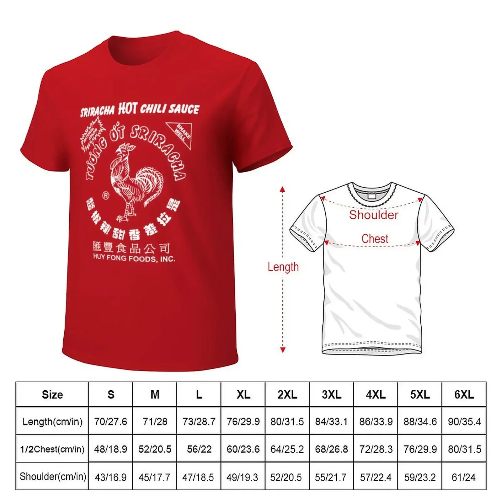 Sriracha Full T-shirt customs design your own blanks aesthetic clothes oversized t shirt men