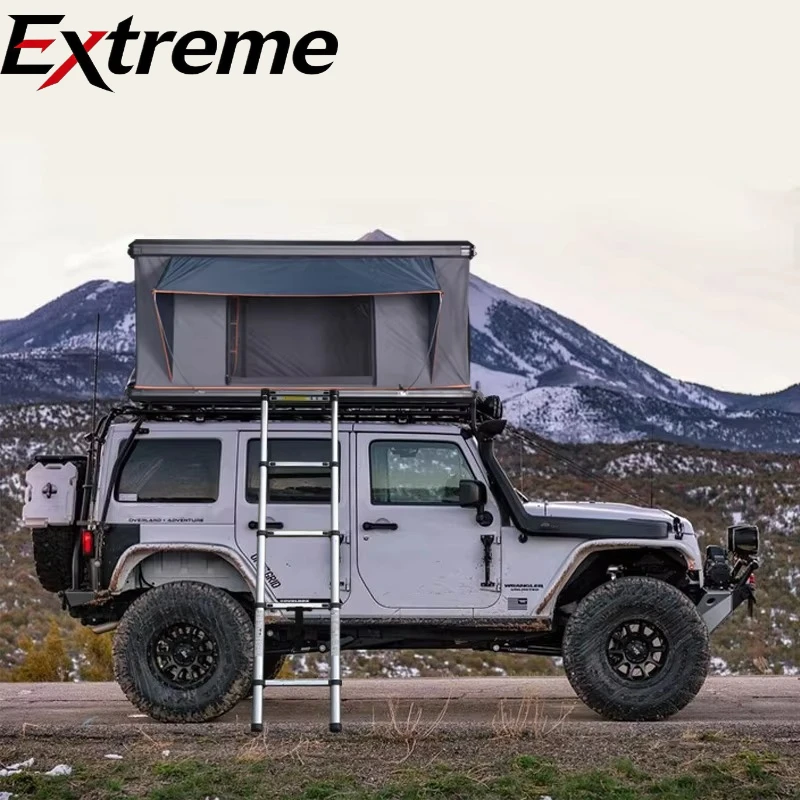 

Outdoor Aluminum Alloy Shell Rooftop Tent Quick Automatic Opening Four-season Double Layer Easy Install Camping Car SUV Roof Top