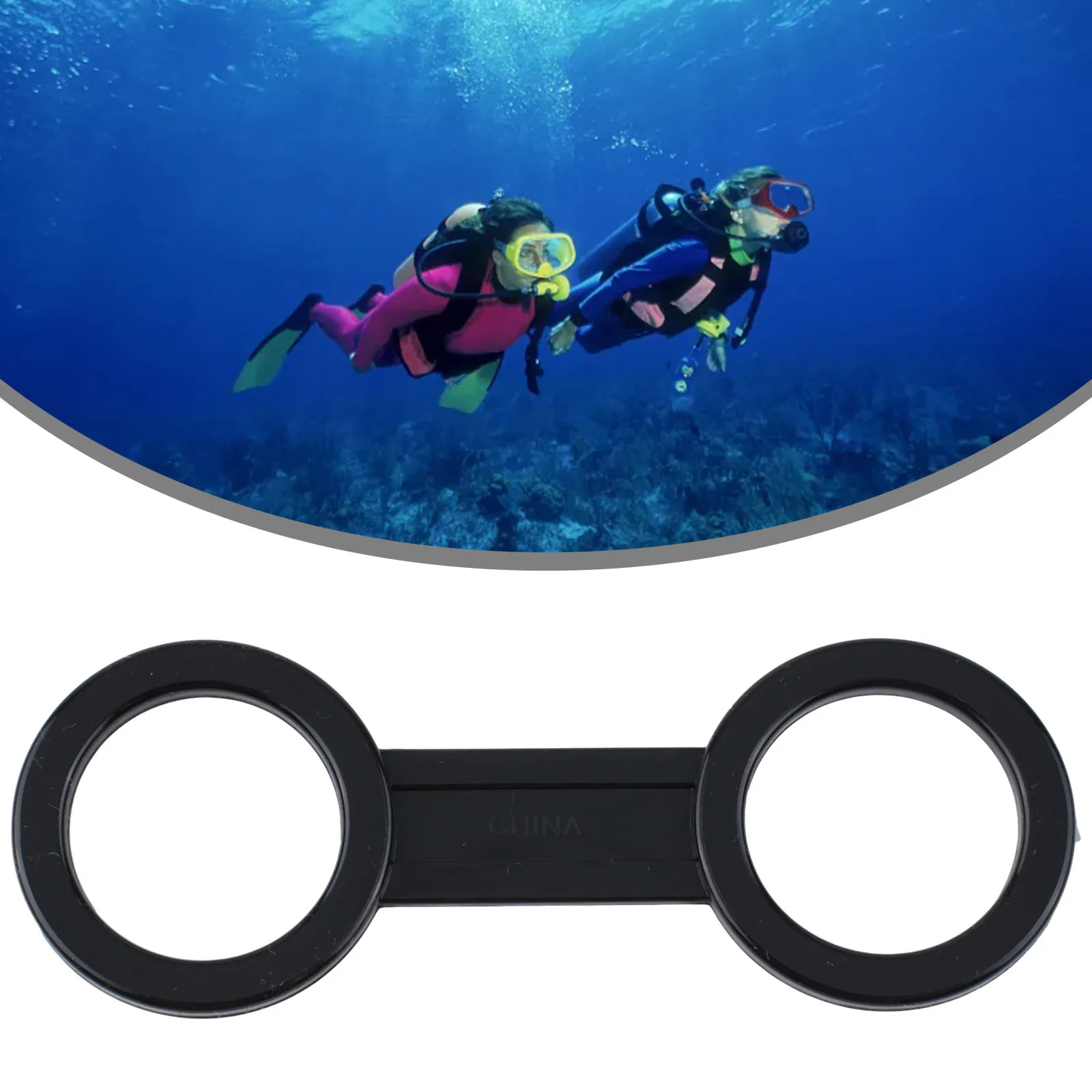 Diving Tube Holder Retainer Clip Silicone Snorkel Strap Black Color Diving All-dry Keeper Holder Quick Release Design