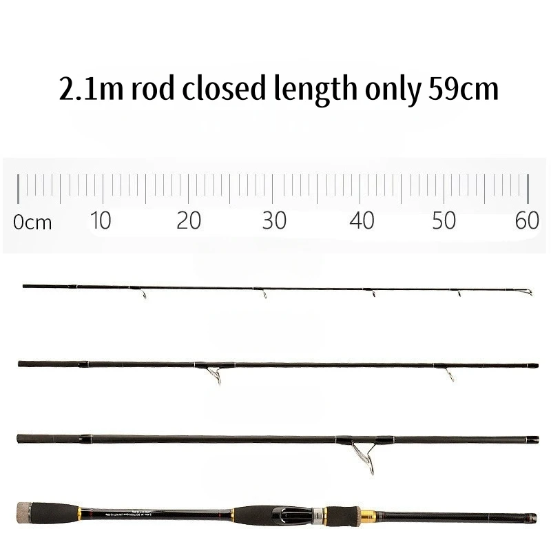 Caña de spinning Yue King de carbono acción rápida para señuelos - imagen 3