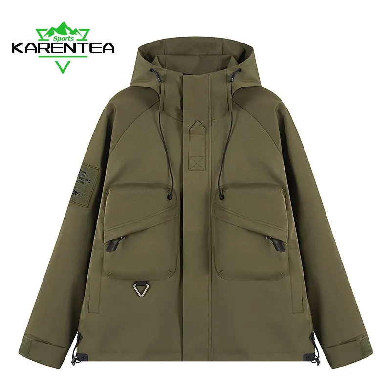 

Waterproof Outdoor Running Jacket Men Sportswear Jogging Hiking Camping Jacket Autumn Windproof Fishing Windbreaker Hooded Coats