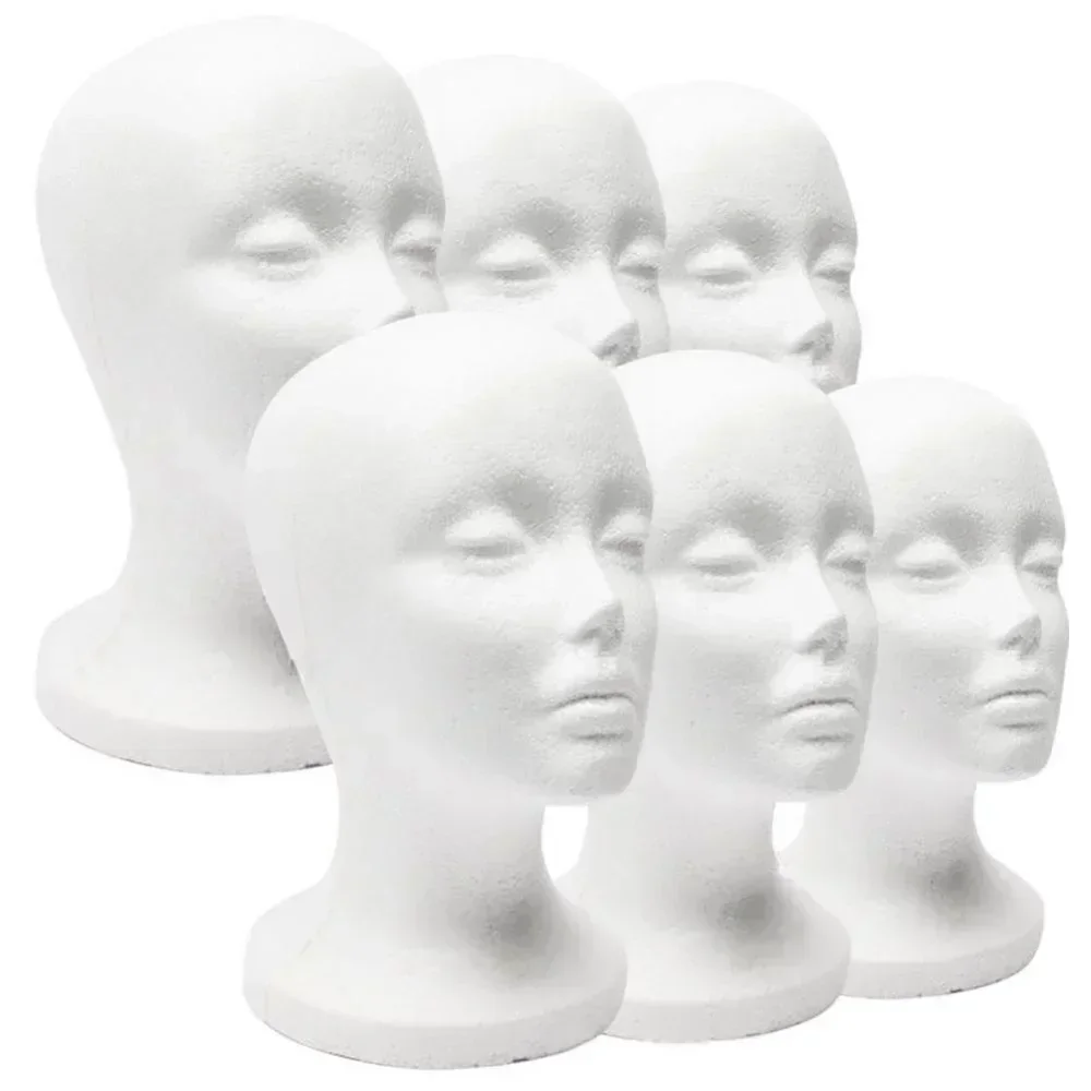 1PCS New Female Styrofoam Foam Mannequin Manikin Head Model Hat Glasses Display Foam Head Model Hat Wig Display Stand Rack