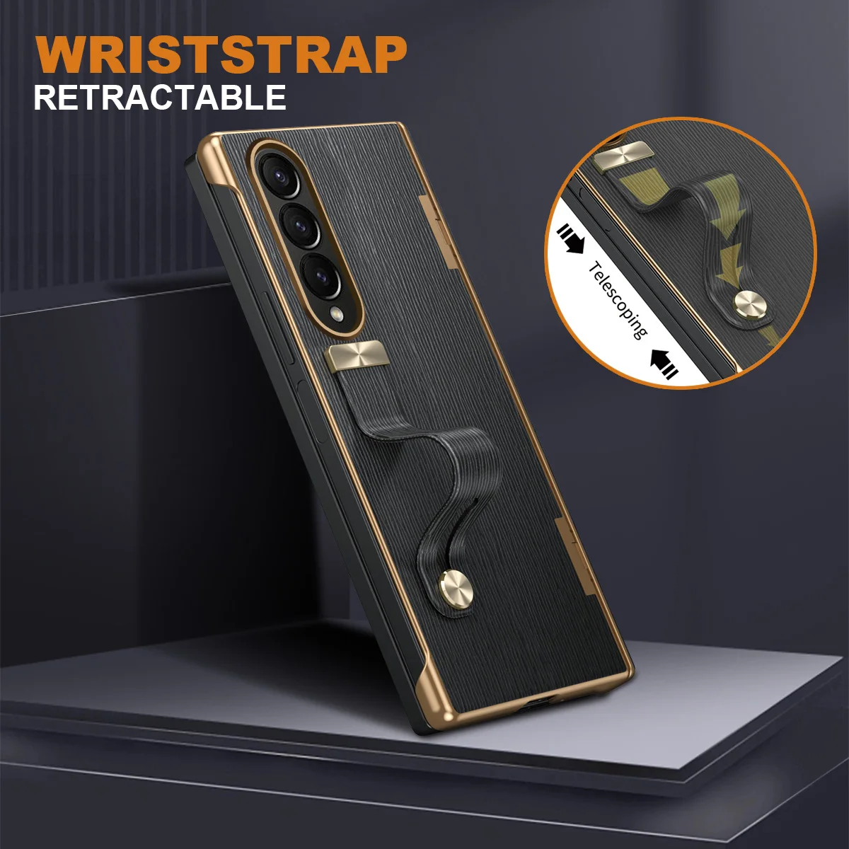 

Suitable for Samsung Fold8 Ultra/Fold7/Fold6/Fold5/Fold4/Fold3, no front cover design, with hinge axis protection, flagship phon