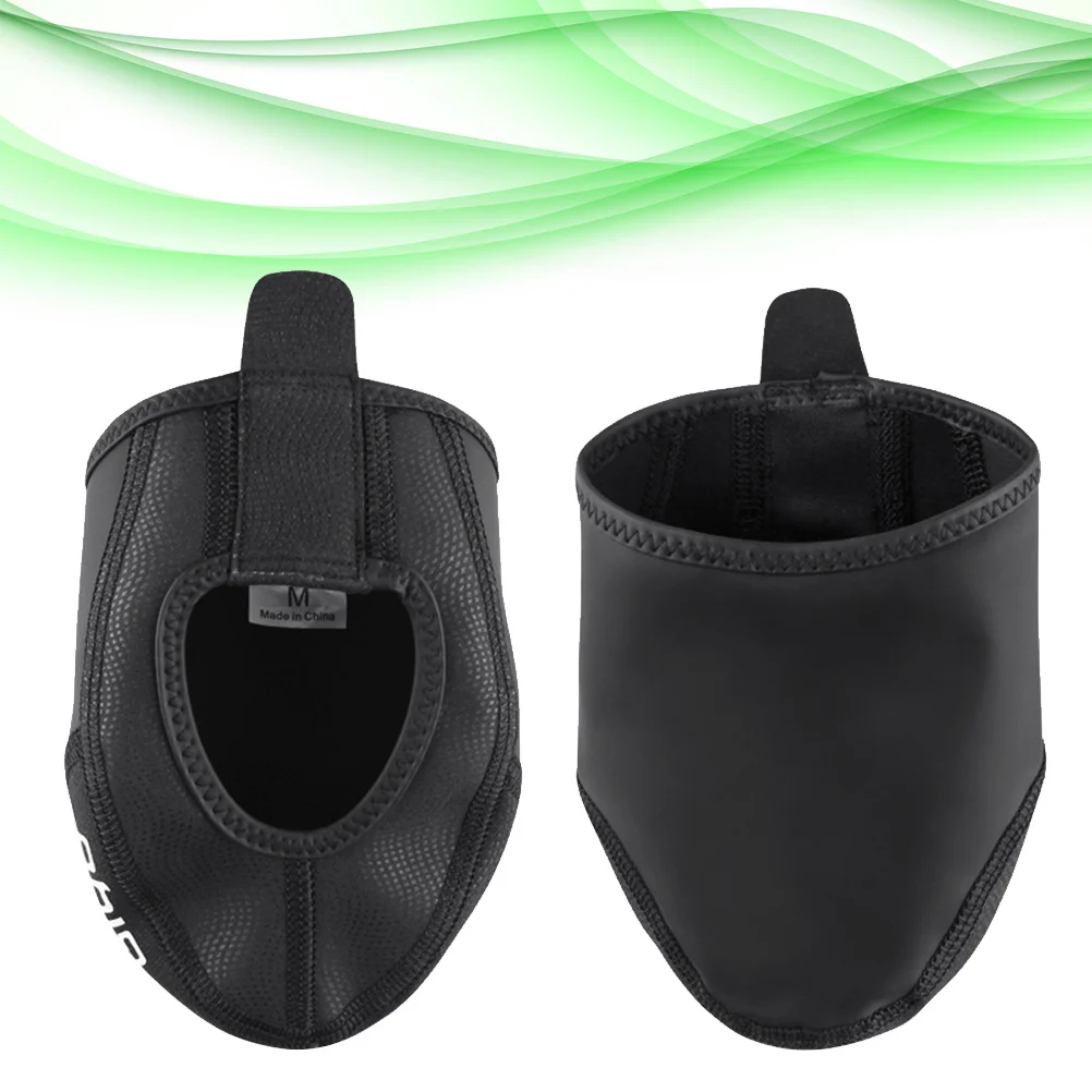 1 زوج أغطية أحذية ركوب الدراجات الدافئة يندبروف مطاطا نصف الجرموق لراكبي الدراجات حجم-S في الهواء الطلق أحذية مقاومة للماء المضادة للانزلاق #3