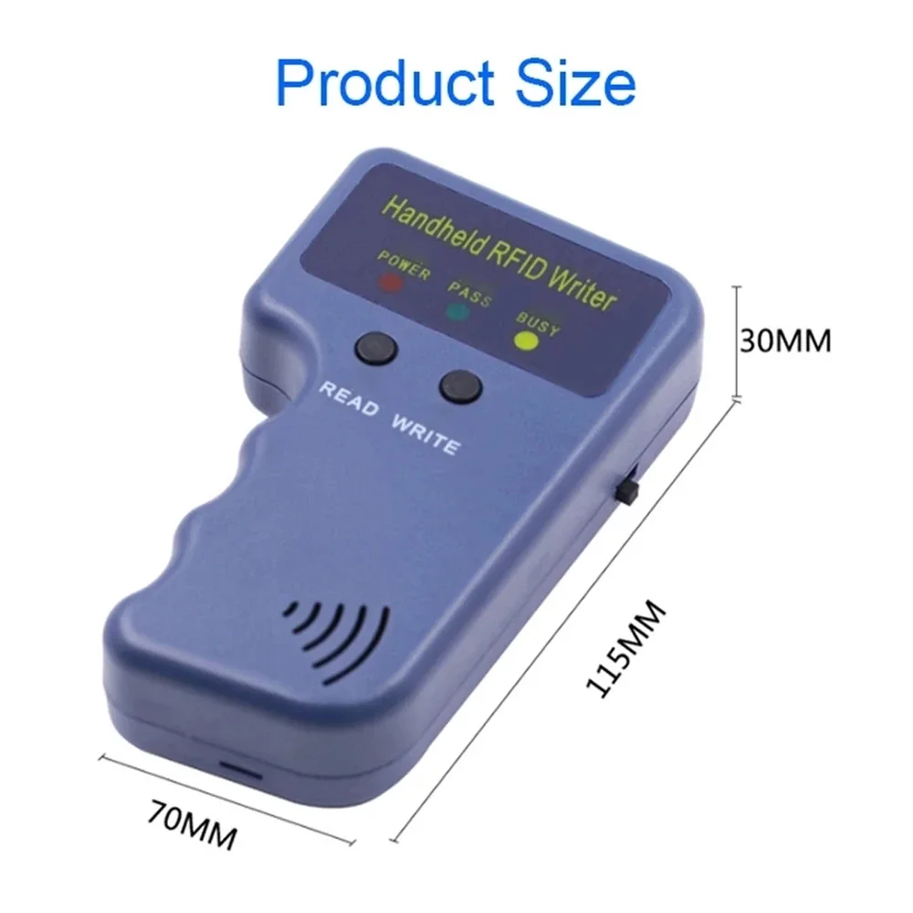 Handheld 125KHz Read EM4100 TK4100 RFID Copier Writer Duplicator Programmer Reader EM4305 T5577 Rewritable ID Keyfobs Tags Cards