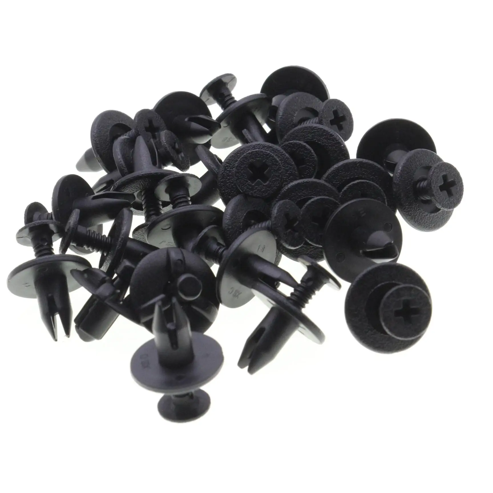 30pcs Push-Type Door Trim Panel Retainer Clips Fit For Ford Fiesta Focus Fusion Mondeo C-Max Escape E-150 E-250 E-350 Super Duty