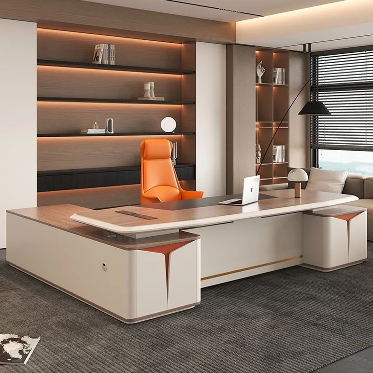 

High-end Leadership Desk President Table Boss Table Painting Large Desk Office Manager Supervisor