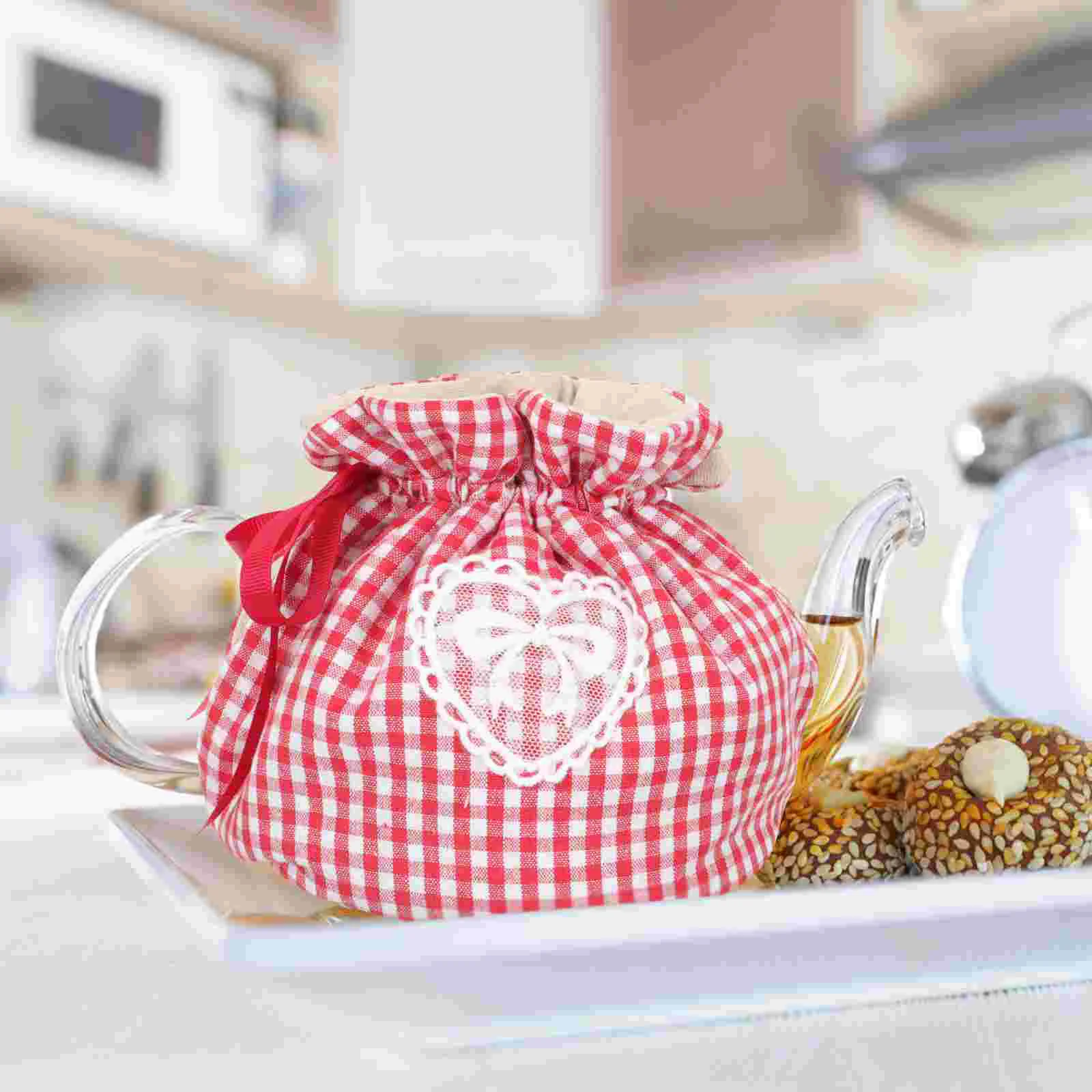 Teapot Dust Cover Cozy Wear-resistant Portable Kettle Heater Bottle High-class Lining Warmer Cotton