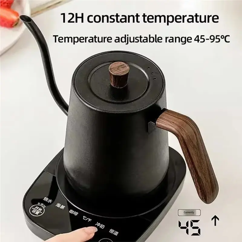 TAIGH-Gooseneck Electric Kettle,Smart Coffee Pot,Temperature Control Electric Kettle,1000W Fast Heating Electric Kettle