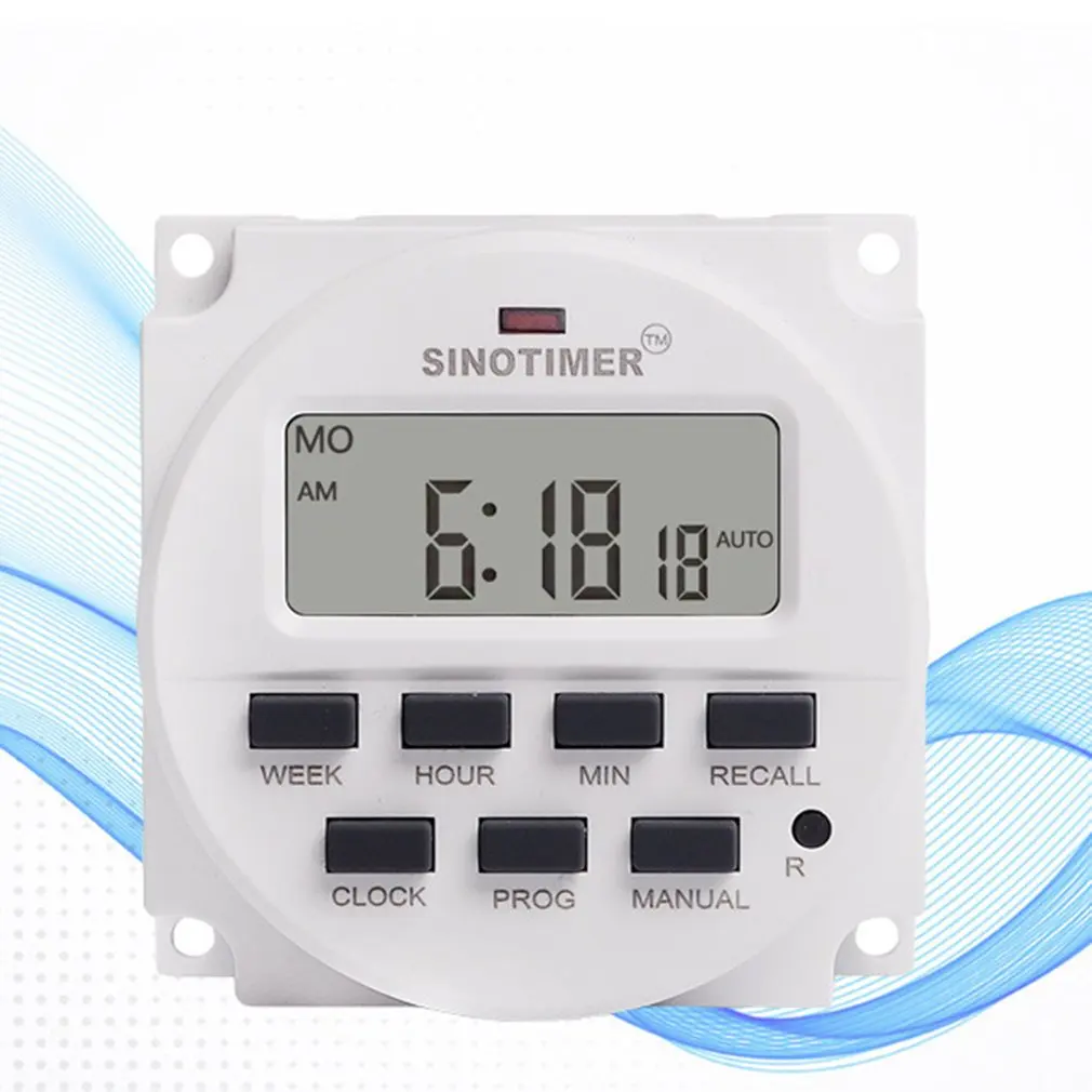 TM618H-2 Programmable Digital Display LCD Time Control Switch Timer For Advertising Light Box Broadcasting Equipment