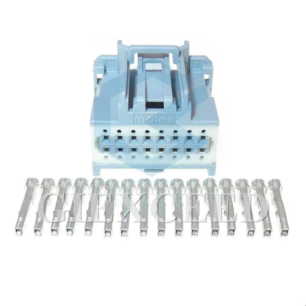 

1 комплект, 16-контактный миниатюрный автомобильный атмосферный светильник, клемма проводки, незапечатанная розетка переменного тока в сборе, детали разъема для модификации автомобиля