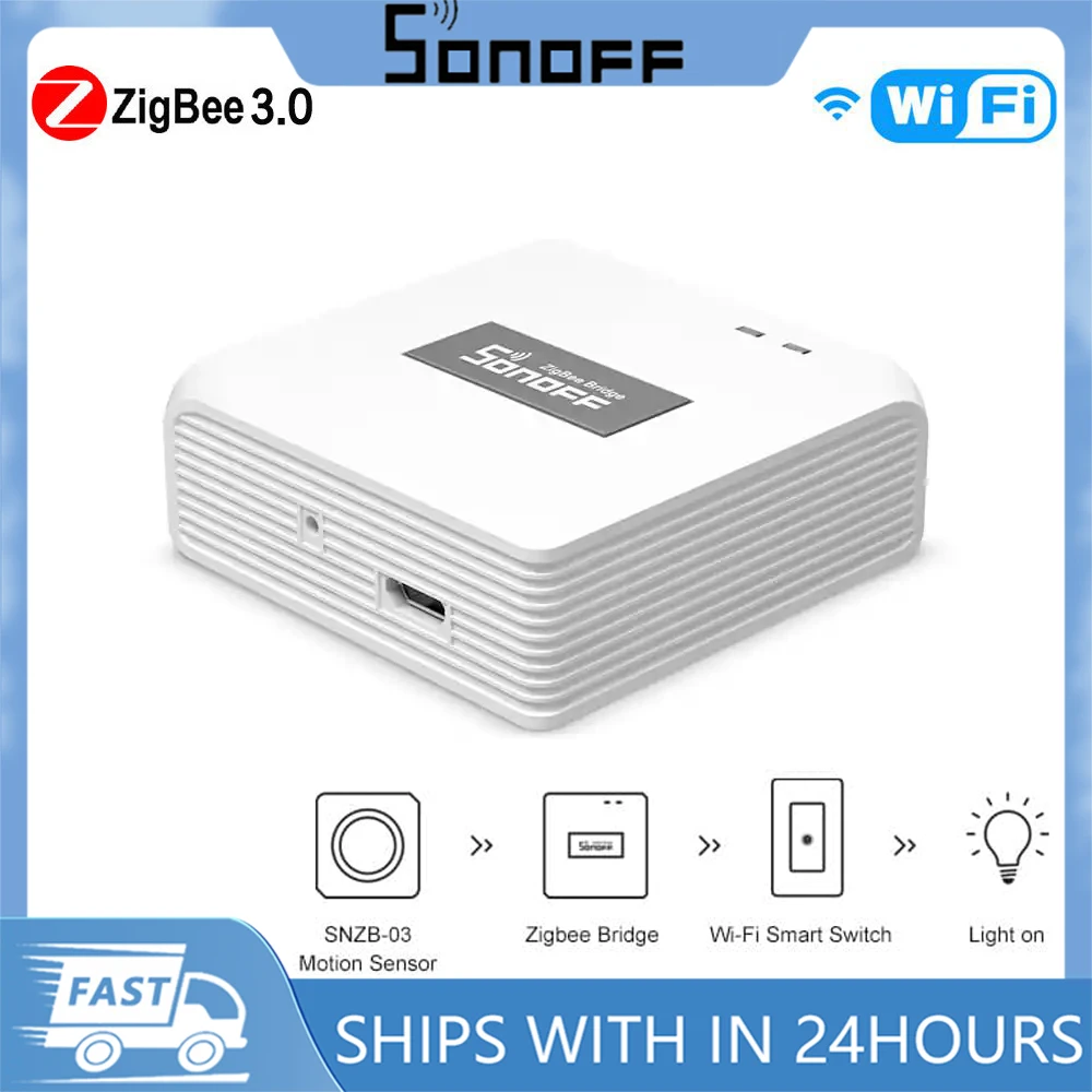 SONIFF ZB Bridge- P Smart Home Zigbee 3.0 Bridge PRO Remote Control ZigBee and Wi-Fi devices on eWeLink APP Up to 128 Sub-device