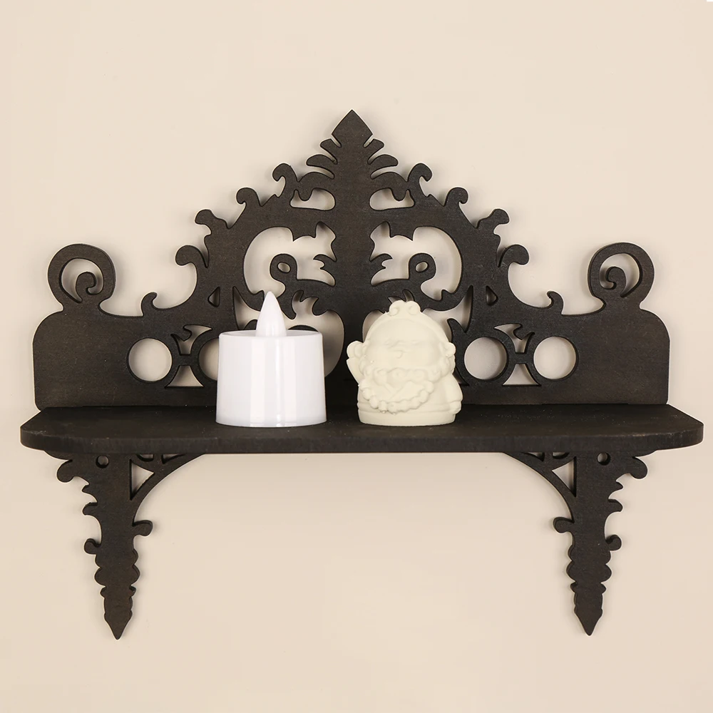 Cross-Border Gothic Carved Wall-Mounted Shelf For Dark Retro-Style Wall Storage & Decoration Scenario