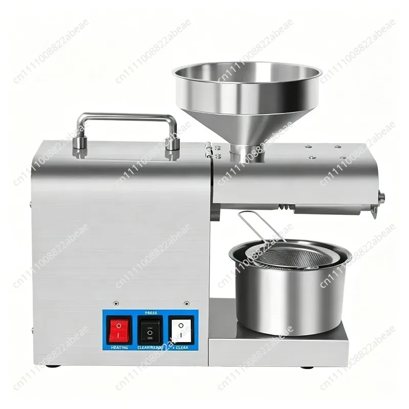 Compact Household Oil Press,Easy-to-Use Electric Cold and Hot Pressing Machine for Peanuts,Soybeans and Seeds