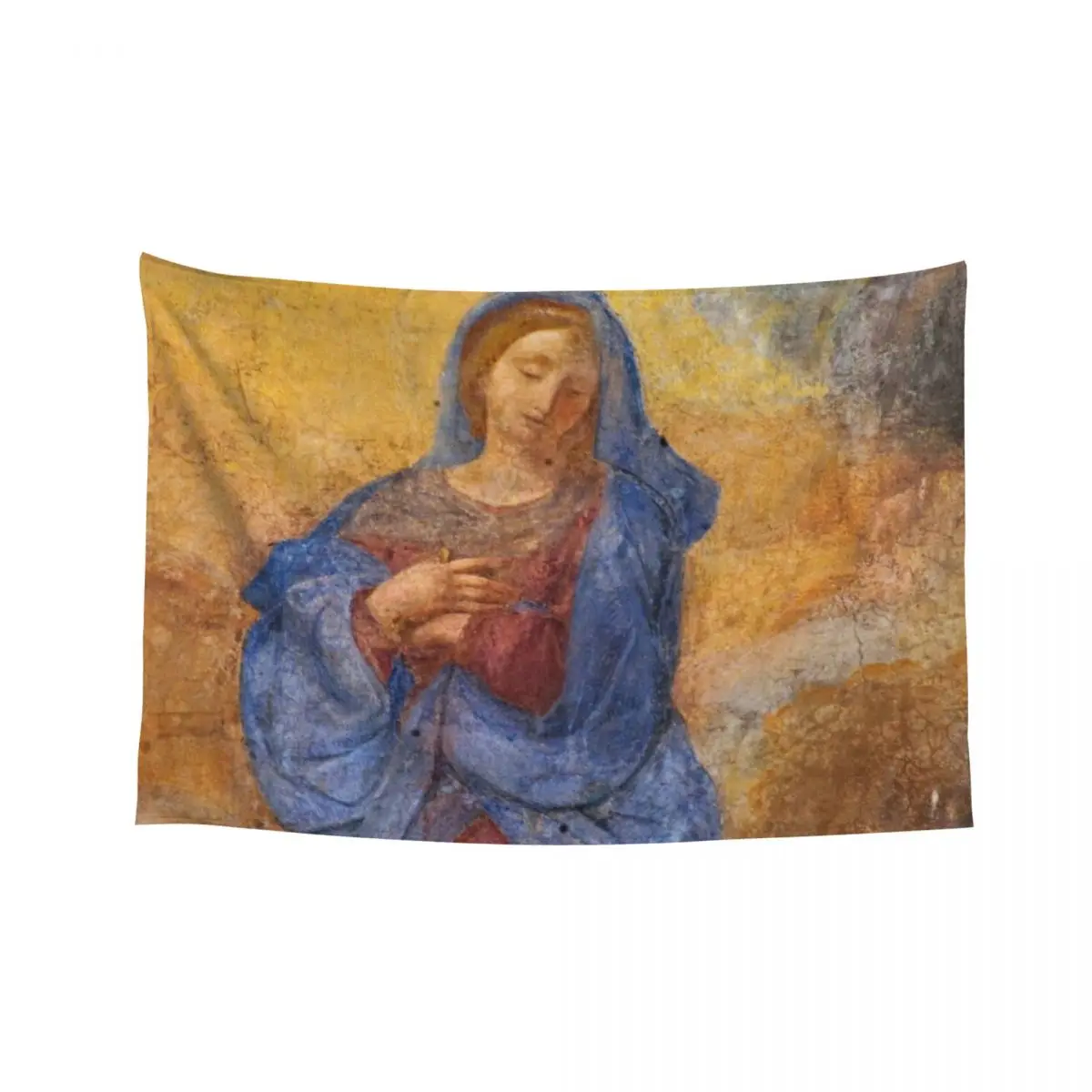 

Virgin Mary Madonna Antique Fresco Painting, Rome Italy Tapestry Wall Decoration Items Tapete For The Wall Tapestry