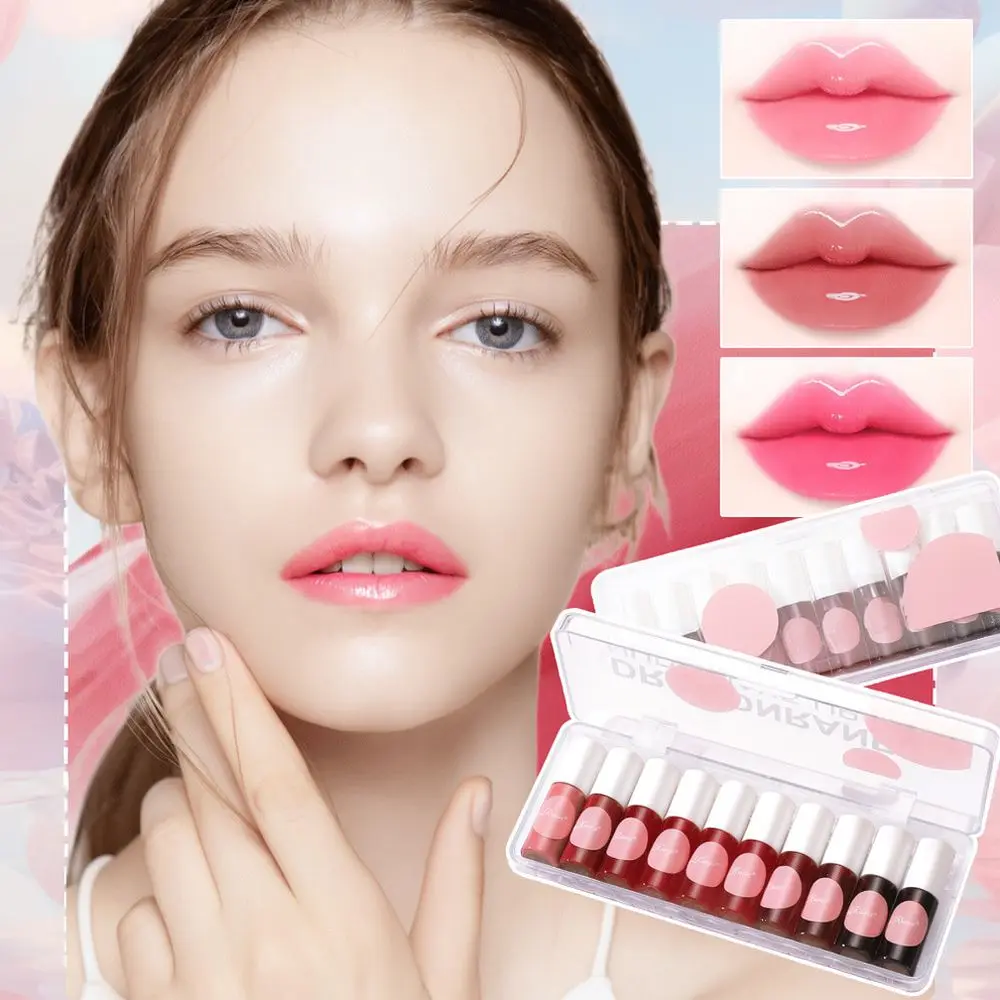 Dragon Ranee Lip Gloss Set Moisturizing Mirror Effect Liquid Lipstick Long Lasting Tint Waterproof Makeup For Women