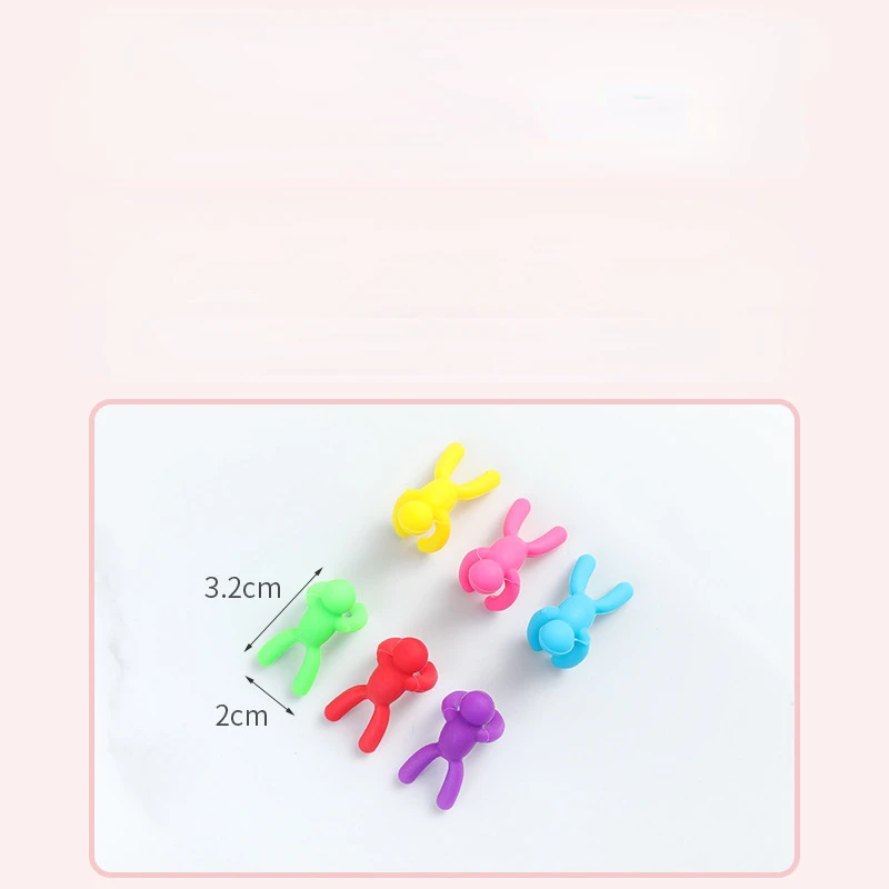 6Pcs 6Colors Mixproof Marker Wine Glass Set Bar Party Wedding Prevent Confuse Silicone Wine Cup Label Marker With Bottle Stopper