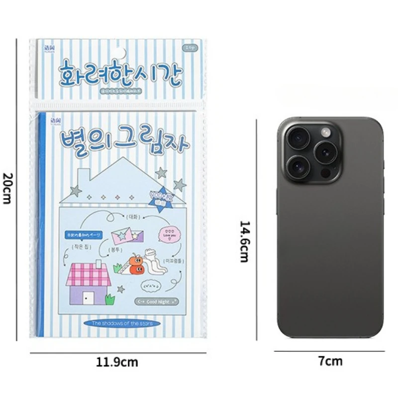 

Набор декоративных стикеров в корейском стиле: красочные, миниатюрные, водонепроницаемые, милые мультяшные наклейки из ПЭТ для планировщиков, скрапбуков и DIY-проектов