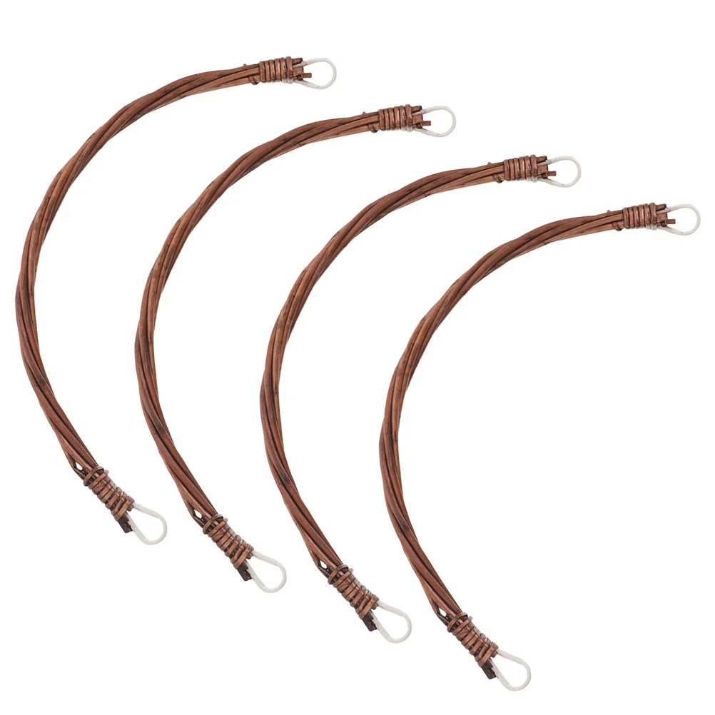 

4Pcs Rattan Replacement Handles for Woven Picnic Baskets 8.65 X 5.5 Inch Sturdy Grip Repair Part Compatible with Storage Bread