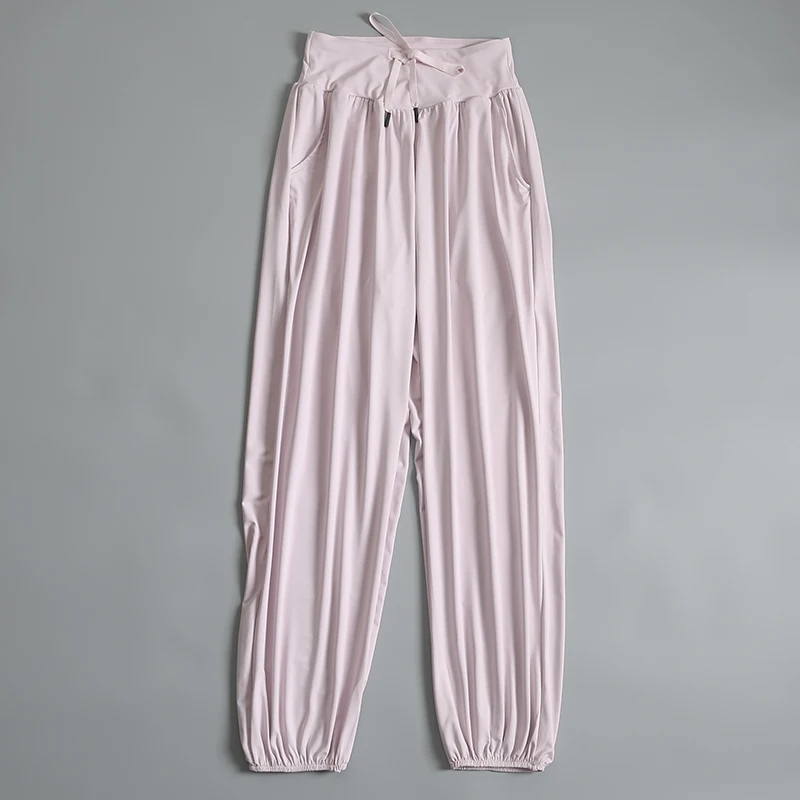 High Waist Women's Yoga Fitness Sports Pants Quick Dry Breathable Loose Fit Summer Outdoor Casual Long Trousers Running