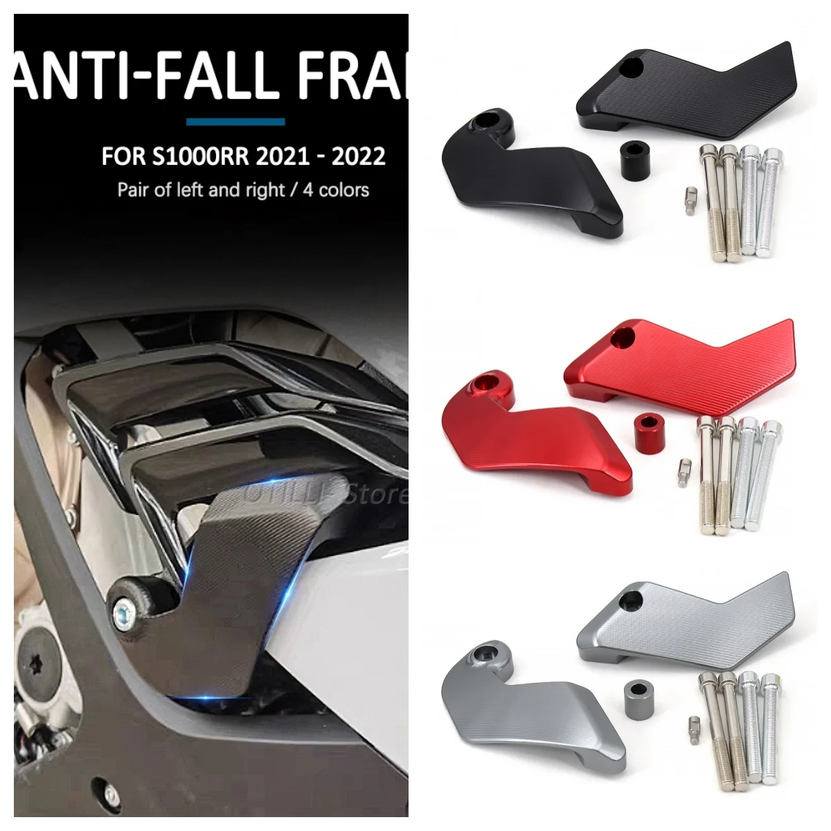 

For BMW S1000RR S1000 RR S 1000 RR 2019 Motorcycle CNC Aluminum Engine Guard 4 Color Crash Protector Crashbar Frame Pad Slider
