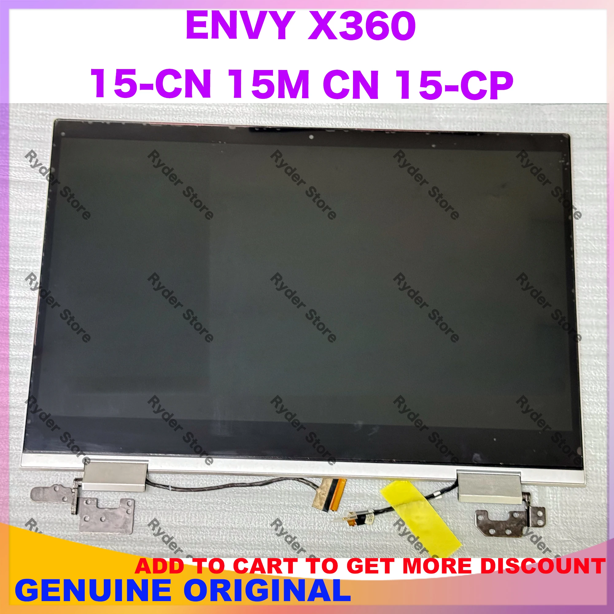 15.6-Inches For HP ENVY X360 15-CN 15M CN 15-CP 15M-CP 15M-CN LCD Touch Screen Panel Display Full Assembly With Hinges