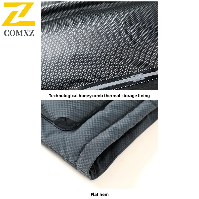 COMXZ Mens Down Jacket Classic Hooded Commuting Office Lightweight Parka Fashion Camping Cold Protection Autumn Winter Coat