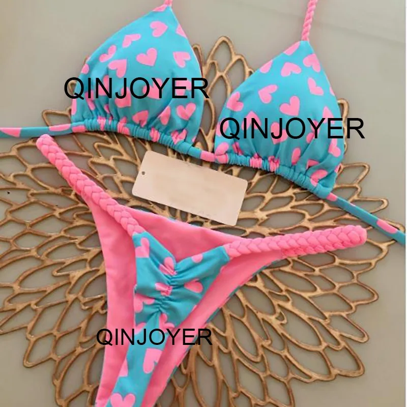 Conjunto de Bikini brasileño con Tanga para mujer, traje de baño Sexy de dos piezas con estampado de leopardo, cintura alta, 2024