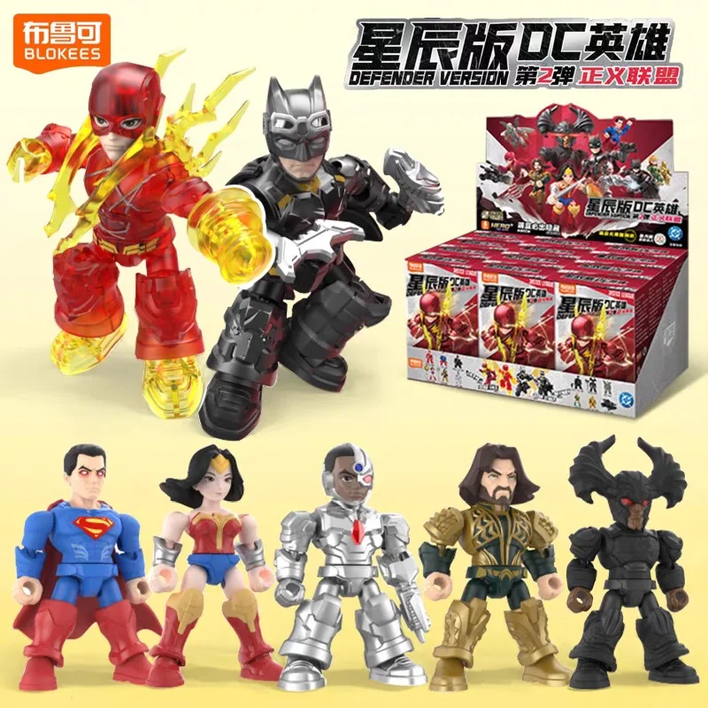 

Конструктор Blokees DC Heroes Star Edition VOL2: Флэш, Бэтмен, Супермен (Слепая коробка), сборная фигурка, подарок для мальчиков