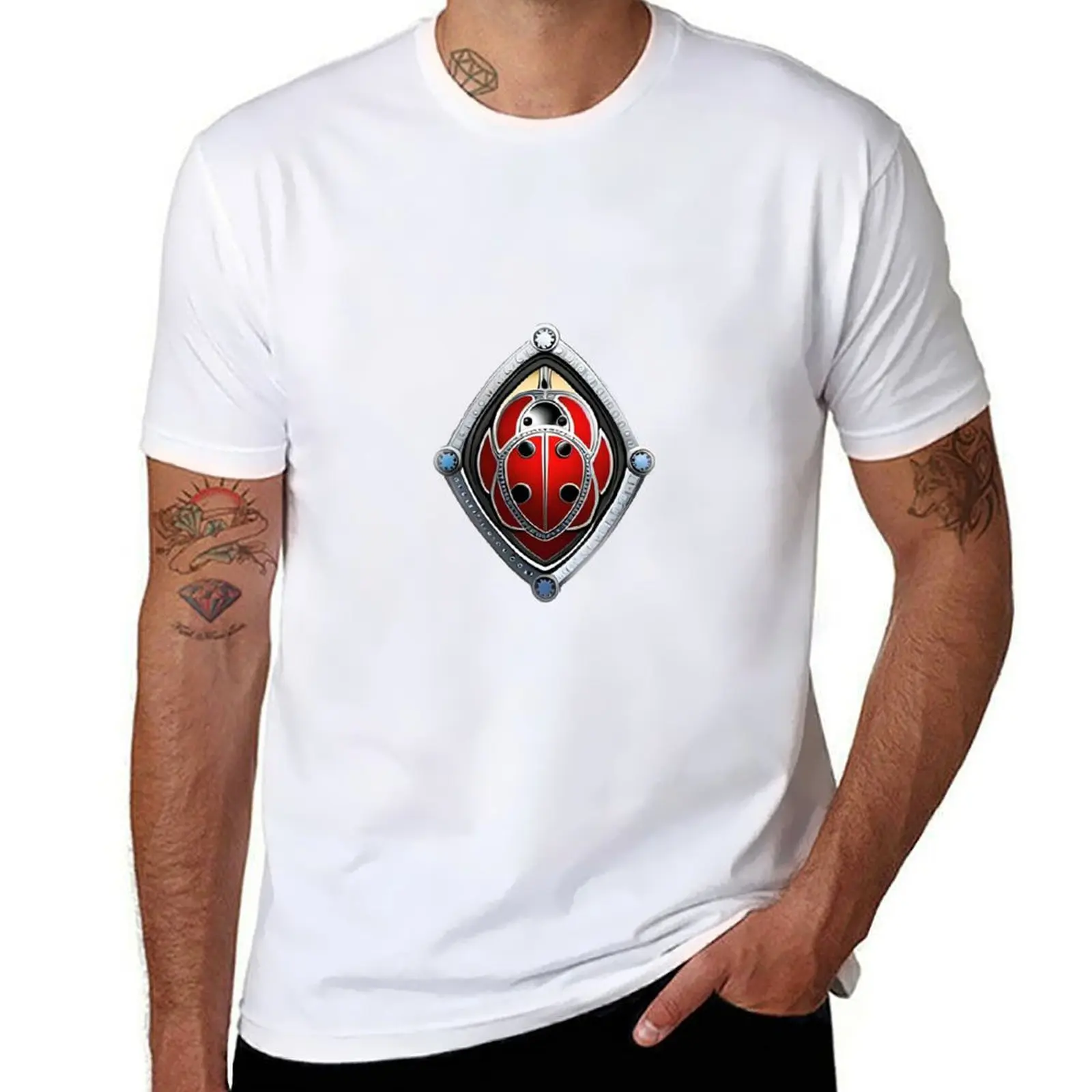 

ladybug emblem T-Shirt t shirt men 100% cotton luxury brand t shirts for man graphic tees T-Shirt