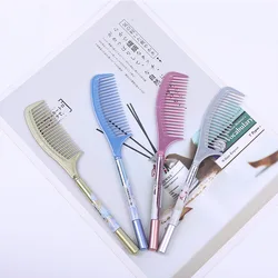 Cartoon Comb Styling Tools Gel Pen Black Ink Pens School Office Writing Supplies Stationery Gift Portable Расческа Для Волос