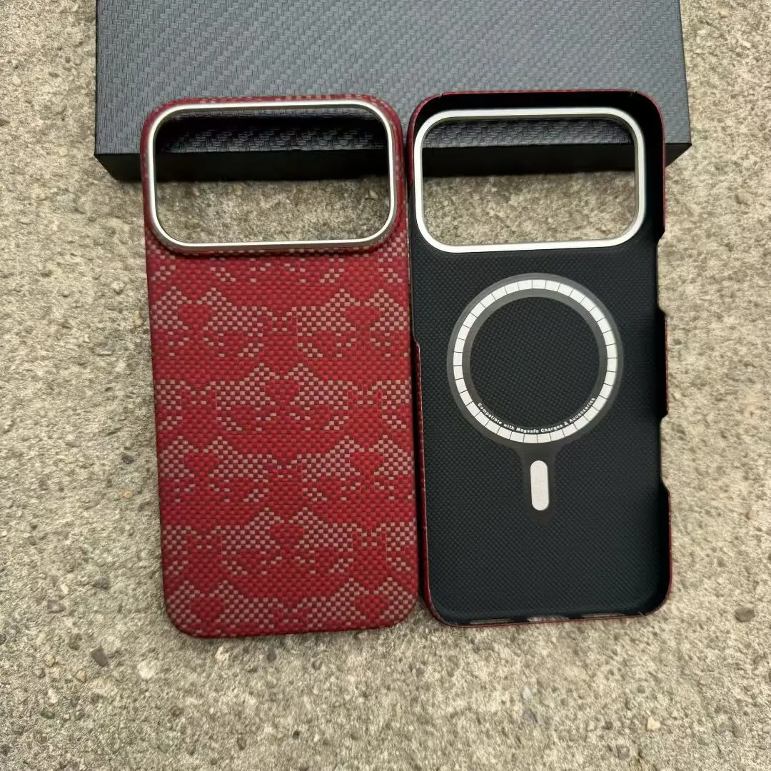 for Magnetic magsafe charger for iPhone 17 pro max carbon fiber case Ultra Thin aramid fiber cover for iPhone 17 pro carbon case