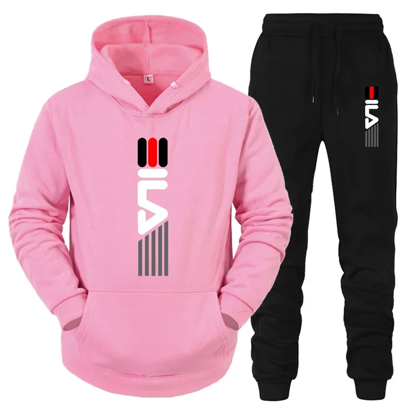 Zestawy dresów Mężczyźni Casual Fleece Ciepłe bluzy z kapturem Spodnie 2-częściowe Mężczyźni Kombinezon sportowy z długim rękawem Mężczyźni Bluzy z kapturem Odzież sportowa