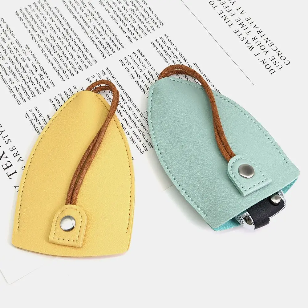 PU Leather Pull Out Keychain Pouch Waterproof Key Bag PU Key Wallets Solid Color Key Holder Case Housekeepers Key Holder Gift