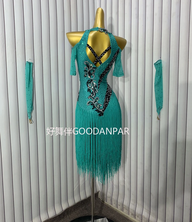 社交ダンスドレス競技ドレスラテンドレス女性激安ラテンドレスワンピース色変更可能デザイン変更可能