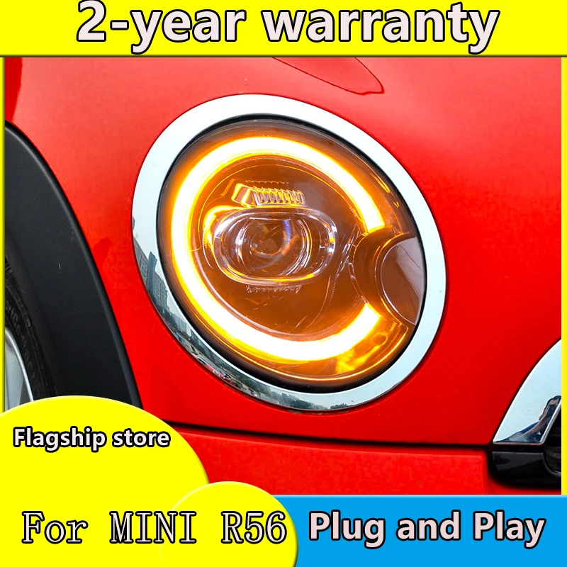 Car Stlying for MINI R55 R56 Headlights 2007-2013 Cooper LED Headlight R57 R58 DRL Full LED With Dynamic Turning Signal