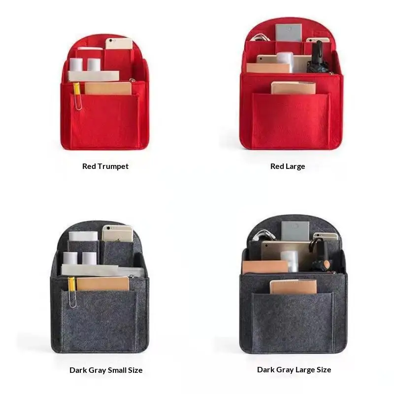 Filz-Rucksack-Organizer-Einsatz, Mehrfachfach-Tascheninlay, große Kapazität, leichter Trenner für Reise- und Schulaufbewahrung – Detail 10